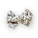 Barrette noeud papillon | Fleurs bleues