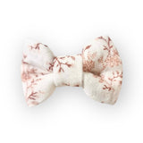 Barrette noeud papillon | Fleurs roses