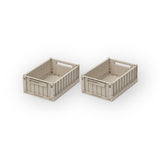 Lot de 2 boîtes de rangement | Sable