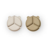 Lot de 2 assiettes | Beige