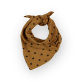 Foulard | Gaze coeurs camel