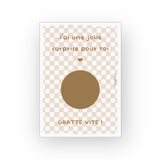 Carte à gratter échographie | Damier