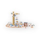Set grue et chantier de construction