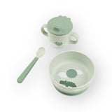 Coffret premier repas ventouse | Happy clouds - vert