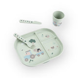 Coffret repas ventouse | Tiny farm vert