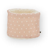 Snood | Gaze beige petits coeurs