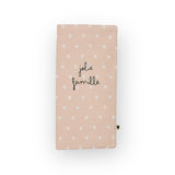 Protège livret de famille | Gaze coeurs beige