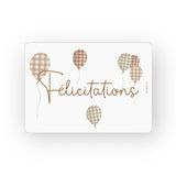 Carte Félicitations | Ballons carreaux