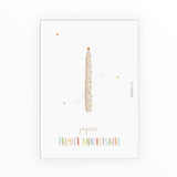 Carte | Premier anniversaire coloré