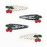Lot de 4 barrettes | Cerise