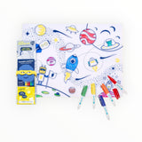 Coloriage réutilisable | Set de table Dans l'espace