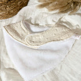 Bavoir bandana | Brodé écru