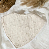 Bavoir bandana | Brodé écru