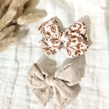 Barrettes noeud | Fleurs & pois