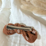 Barrette | Fleurs marron