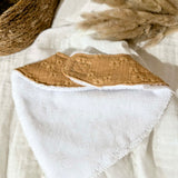 Bavoir bandana | Brodé camel