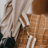 Crochets pour poussettes | Blanc & camel