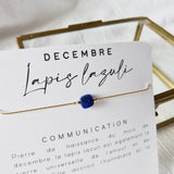 Bracelet pierre de naissance | Décembre: Lapis Lazuli