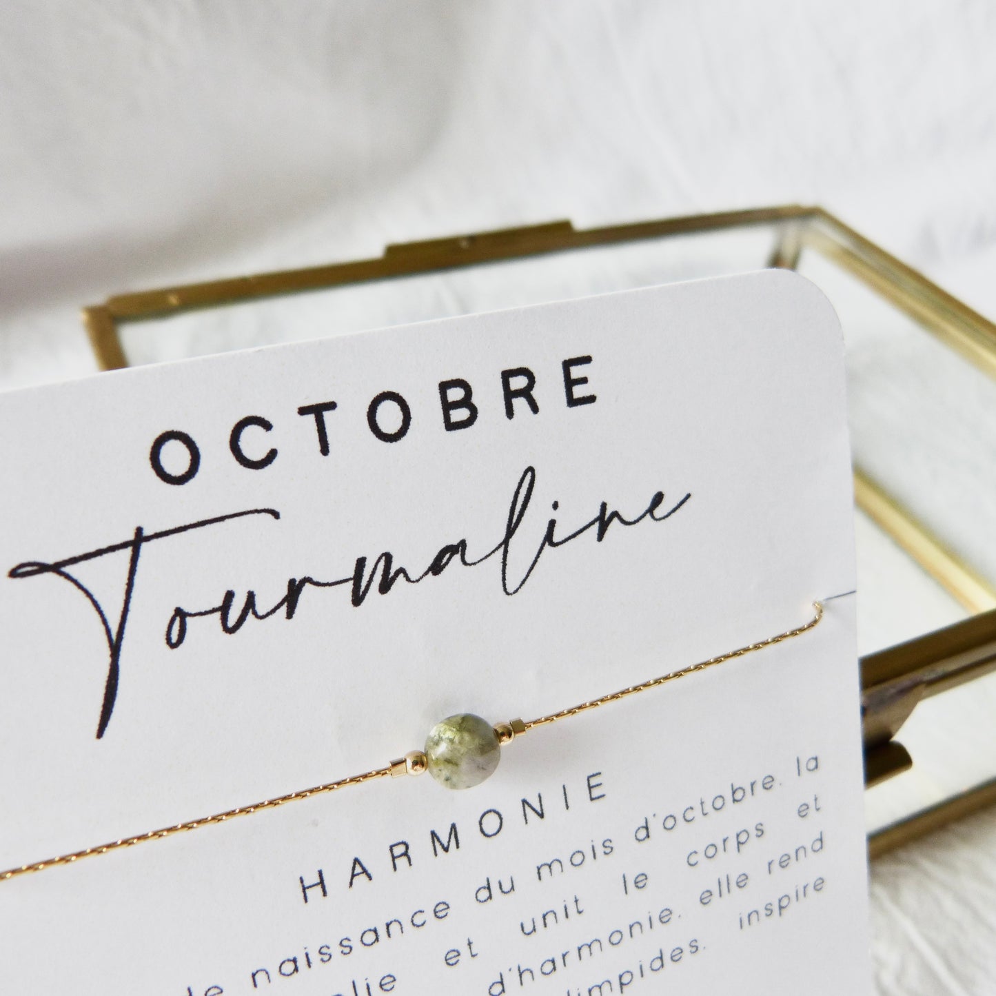 Bracelet pierre de naissance | Octobre: Tourmaline