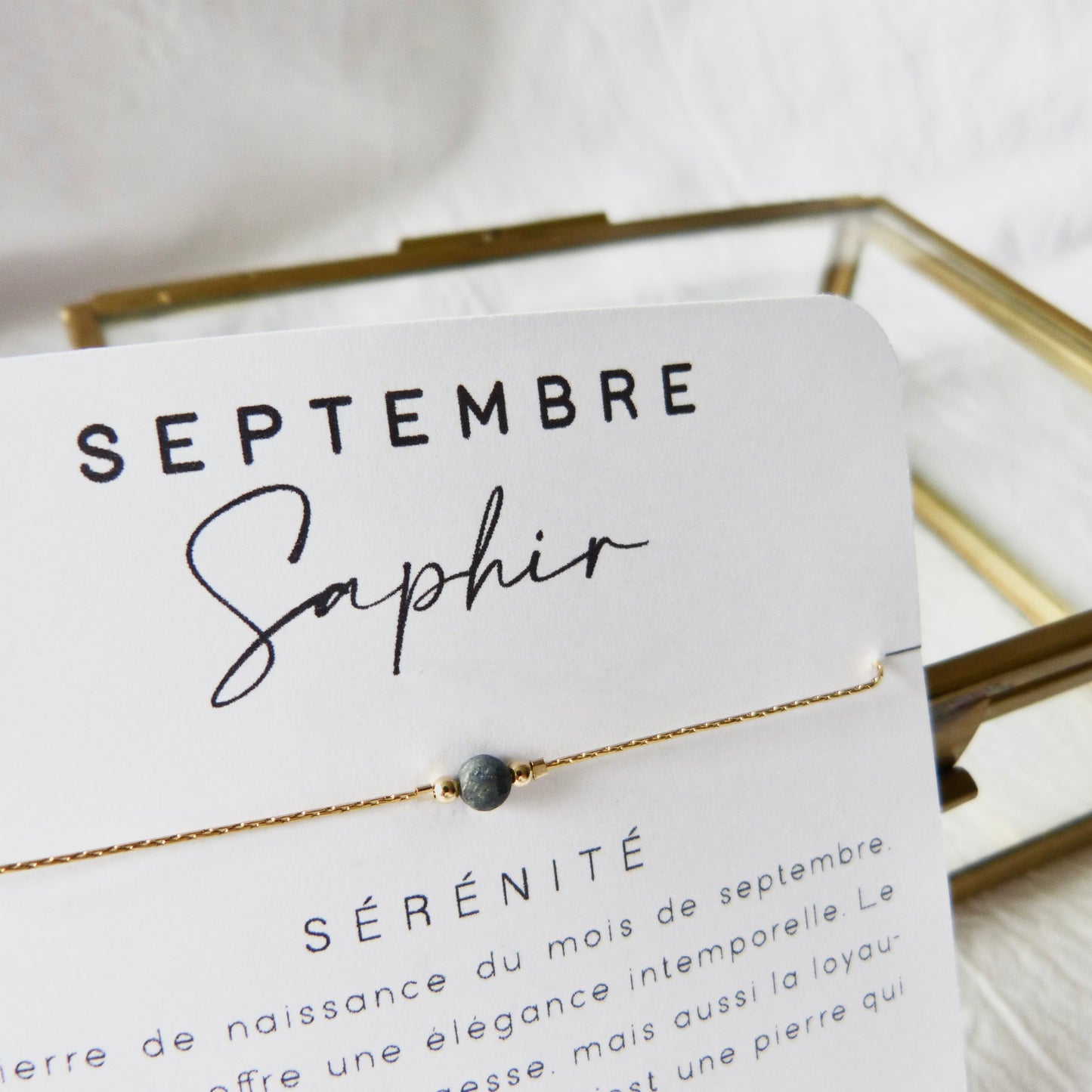 Bracelet pierre de naissance | Septembre: Saphir